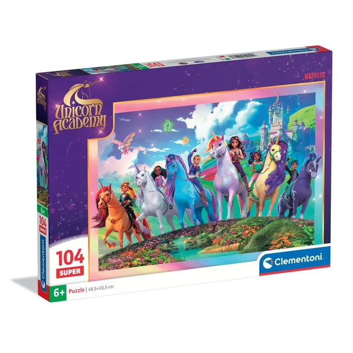 clementoni-unicorn-academy-puzzle-104-pi-ces-48-5x33-5-cm image 1