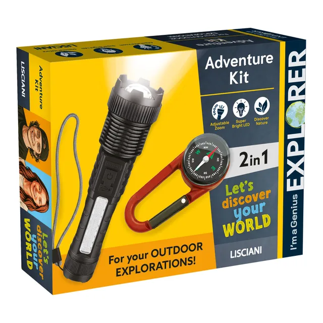 lisciani-i-m-a-genius-explorer-kit-aventure-boussole-lampe image 1