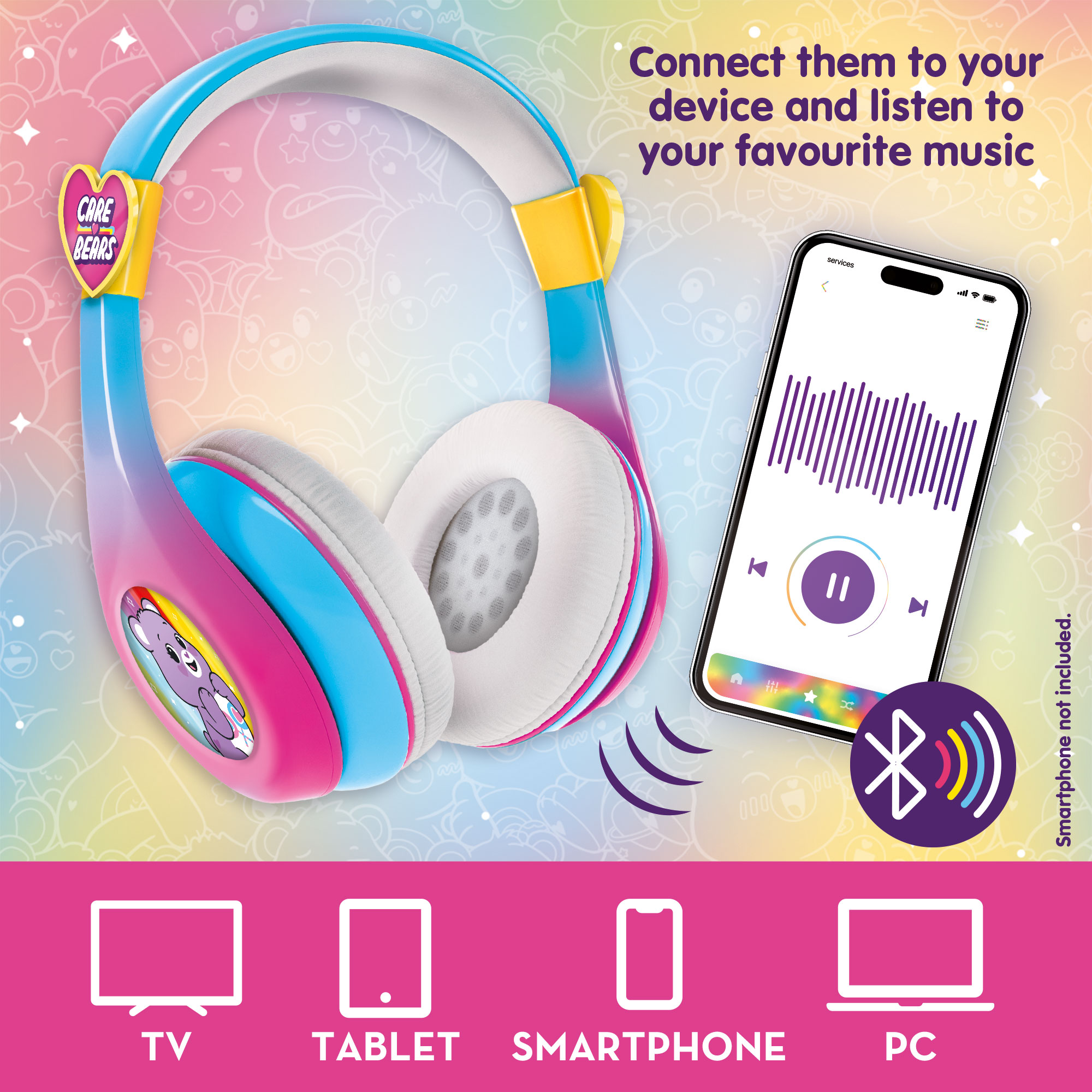 lisciani-care-bears-casque-bluetooth-casque-audio-enfant-r-glable image 4