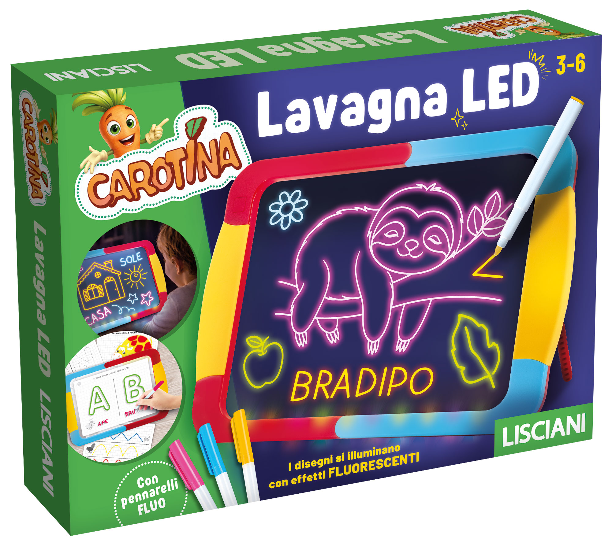lisciani-carotina-lavagna-led-ardoise-lumineuse-ducative image 1