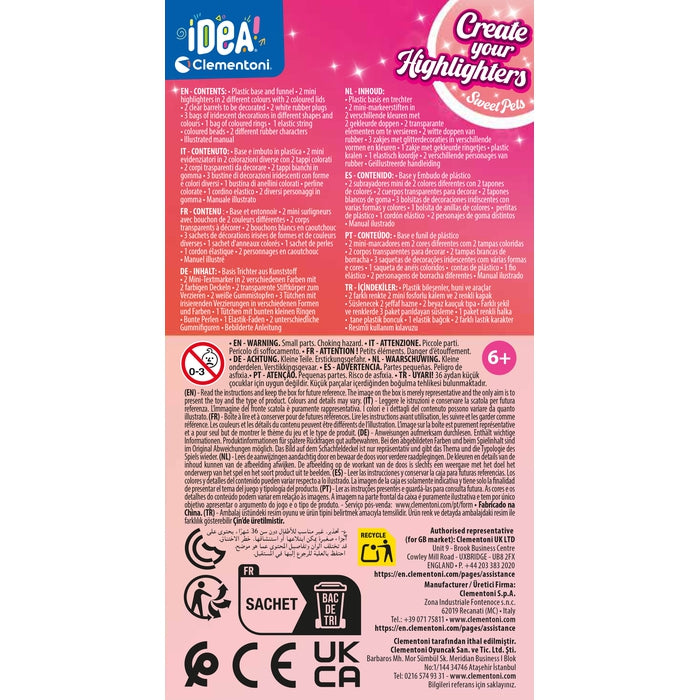 clementoni-idea-create-your-highlighters-sweet-pet-kit-cr-atif image 7