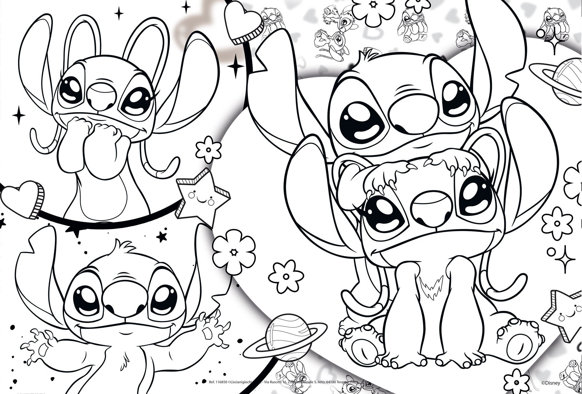 lisciani-disney-puzzle-df-plus-250-stitch-puzzle-250-pi-ces-colorier image 3