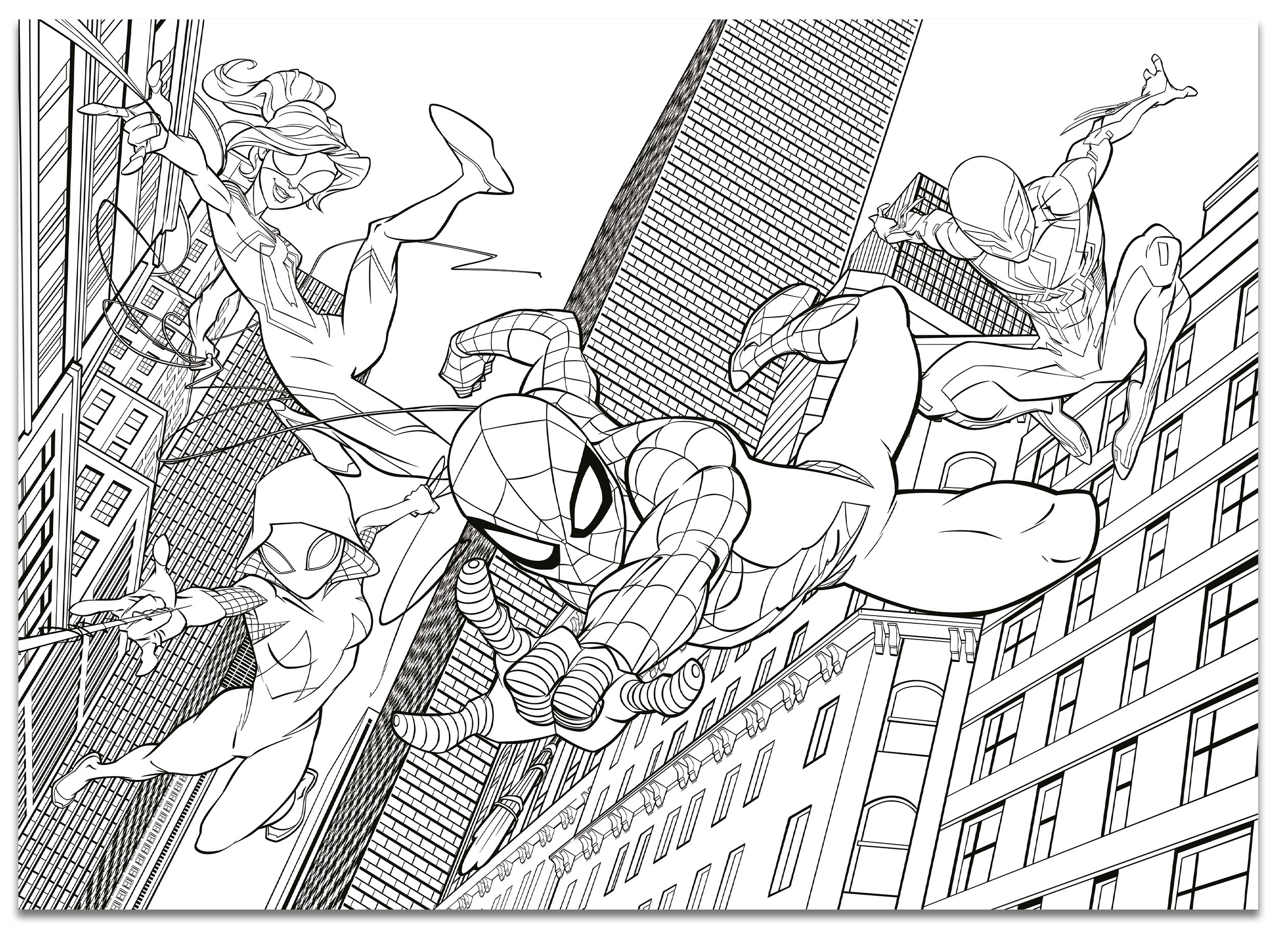 lisciani-marvel-puzzle-df-maxi-floor-4-x-48-spider-man-coffret-4-puzzles image 5