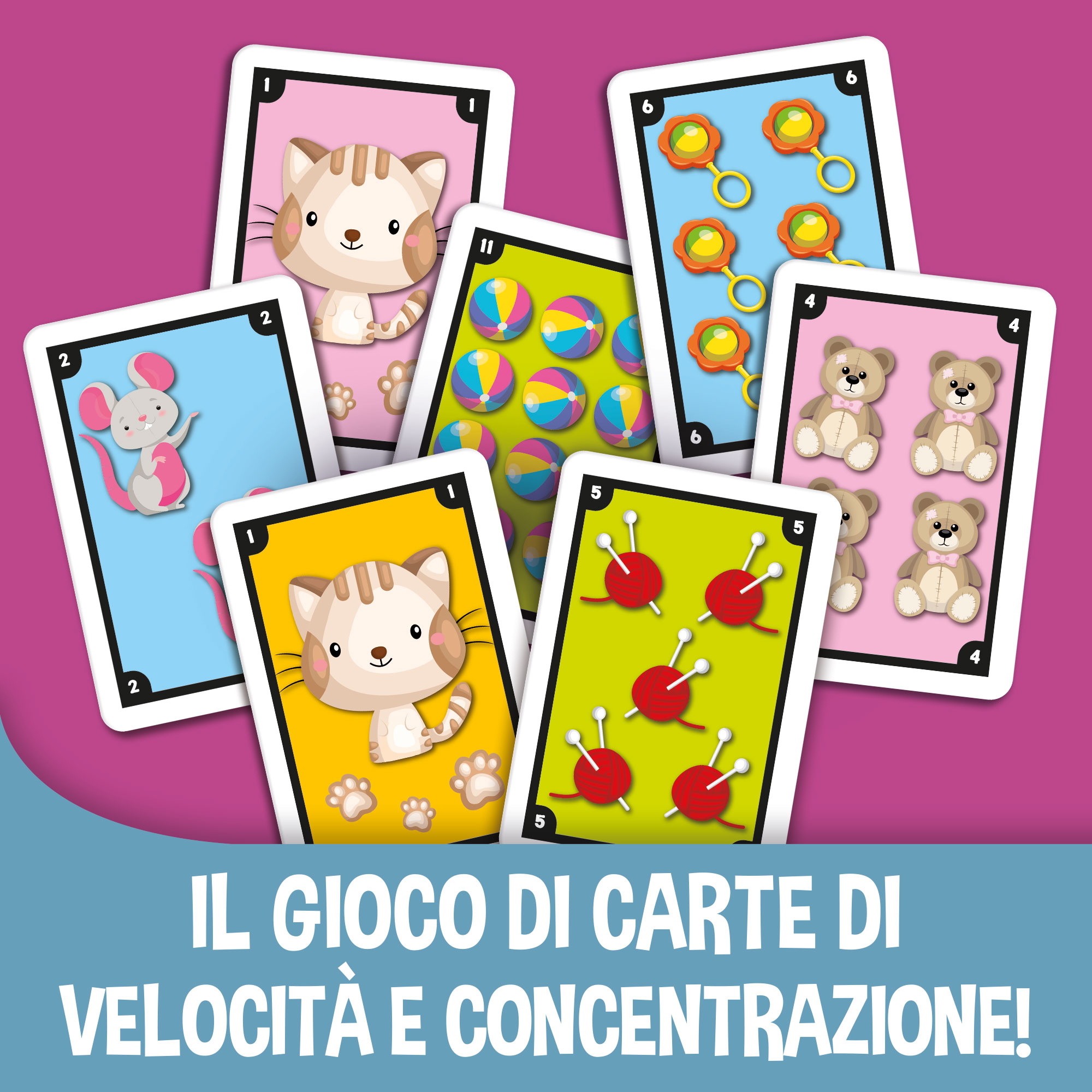 lisciani-ludoteca-le-carte-dei-bambini-gatto-piglia-tutto-jeu-de-cartes image 3