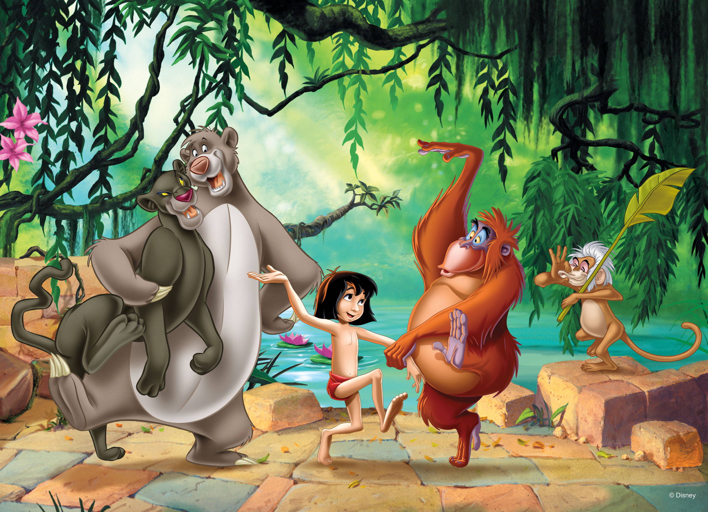 lisciani-disney-puzzle-maxi-floor-35-le-livre-de-la-jungle-puzzle-double-face image 2