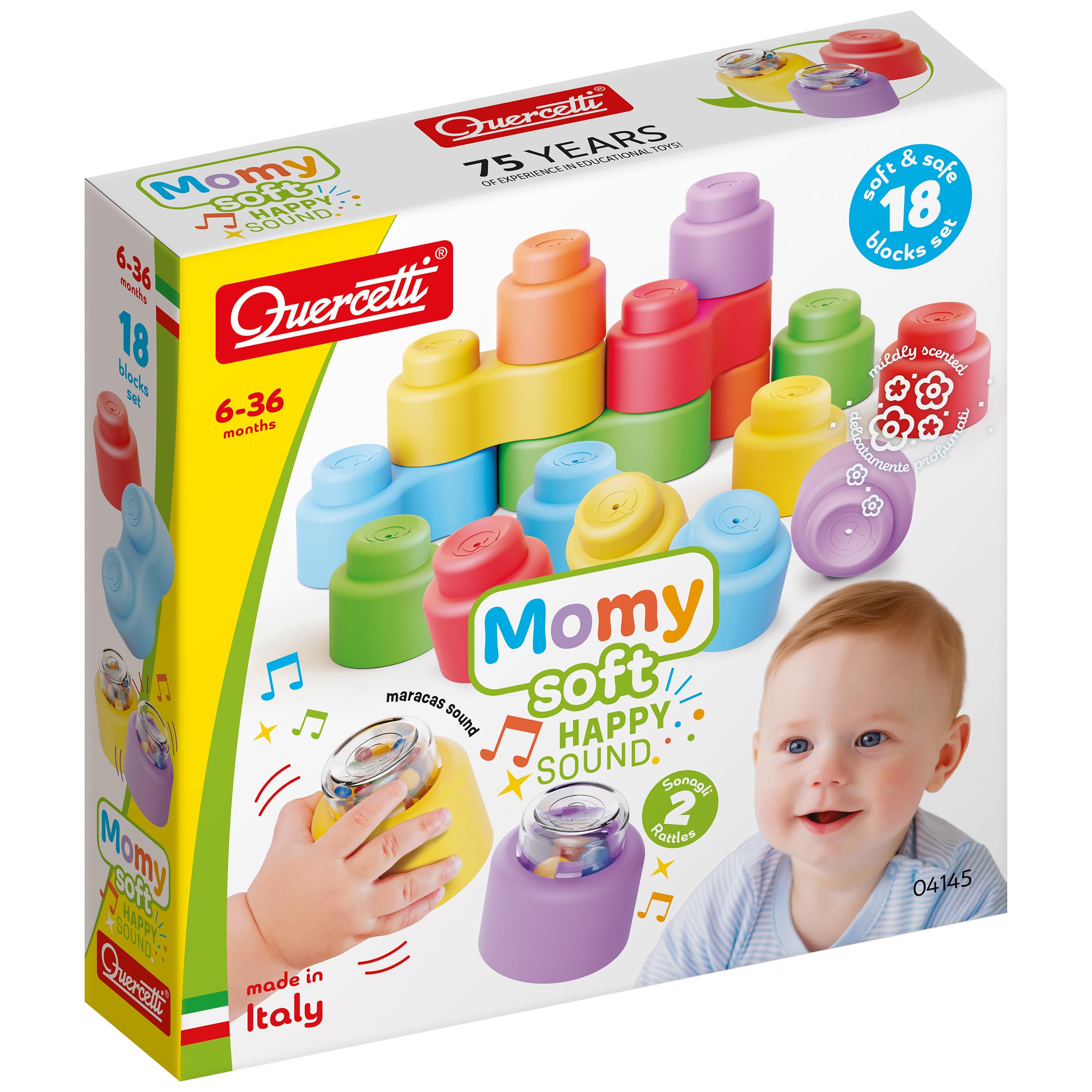 quercetti-4145-momy-soft-happy-sound-blocs-souples-18-pcs image 1