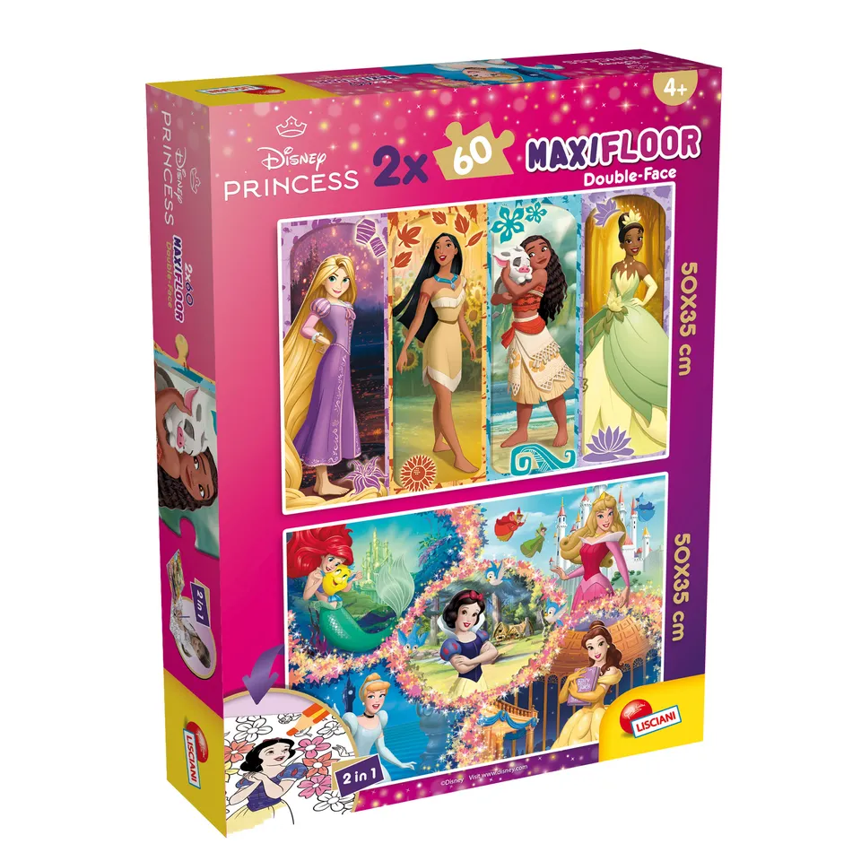 lisciani-disney-puzzle-df-maxifloor-2-x-60-princess-puzzle-g-ant-princesses image 1
