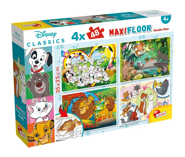 lisciani-disney-puzzle-double-face-maxifloor-4-x-48-classic-misto image 1