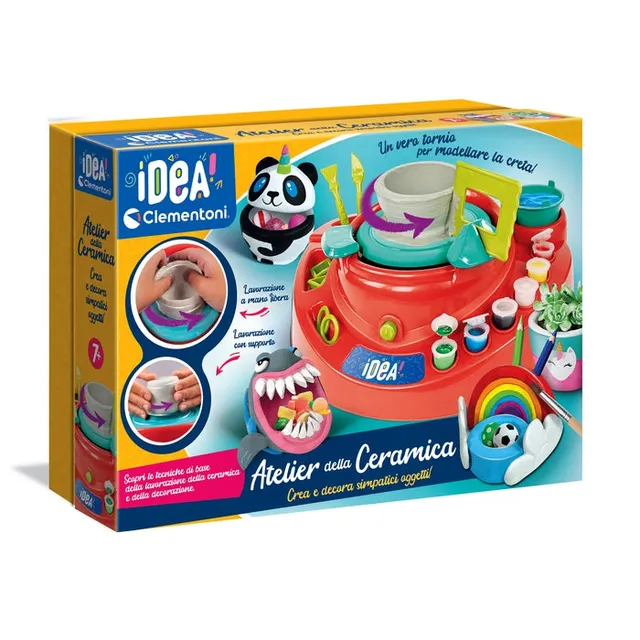 clementoni-idea-atelier-della-ceramica-tour-lectrique-argile-500g image 1