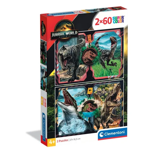 clementoni-jurassic-world-puzzle-enfants-2x60-pi-ces-27x19-cm image 1