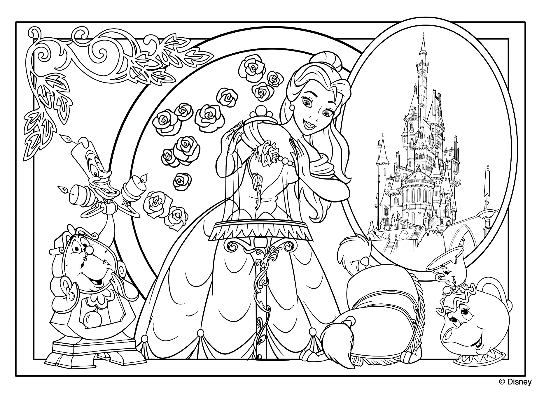 lisciani-disney-puzzle-double-face-maxi-floor-108-la-belle-et-la-b-te image 3