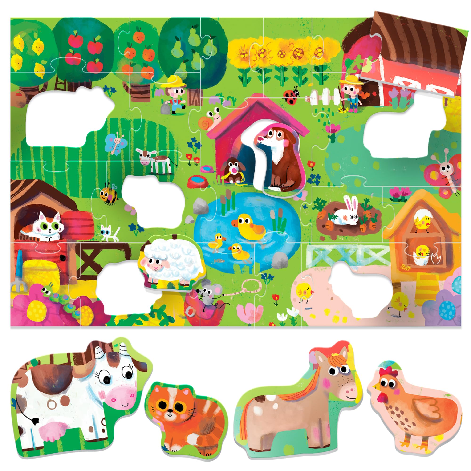 headu-maxi-shaped-puzzle-farm-puzzle-ferme-19-pi-ces image 2