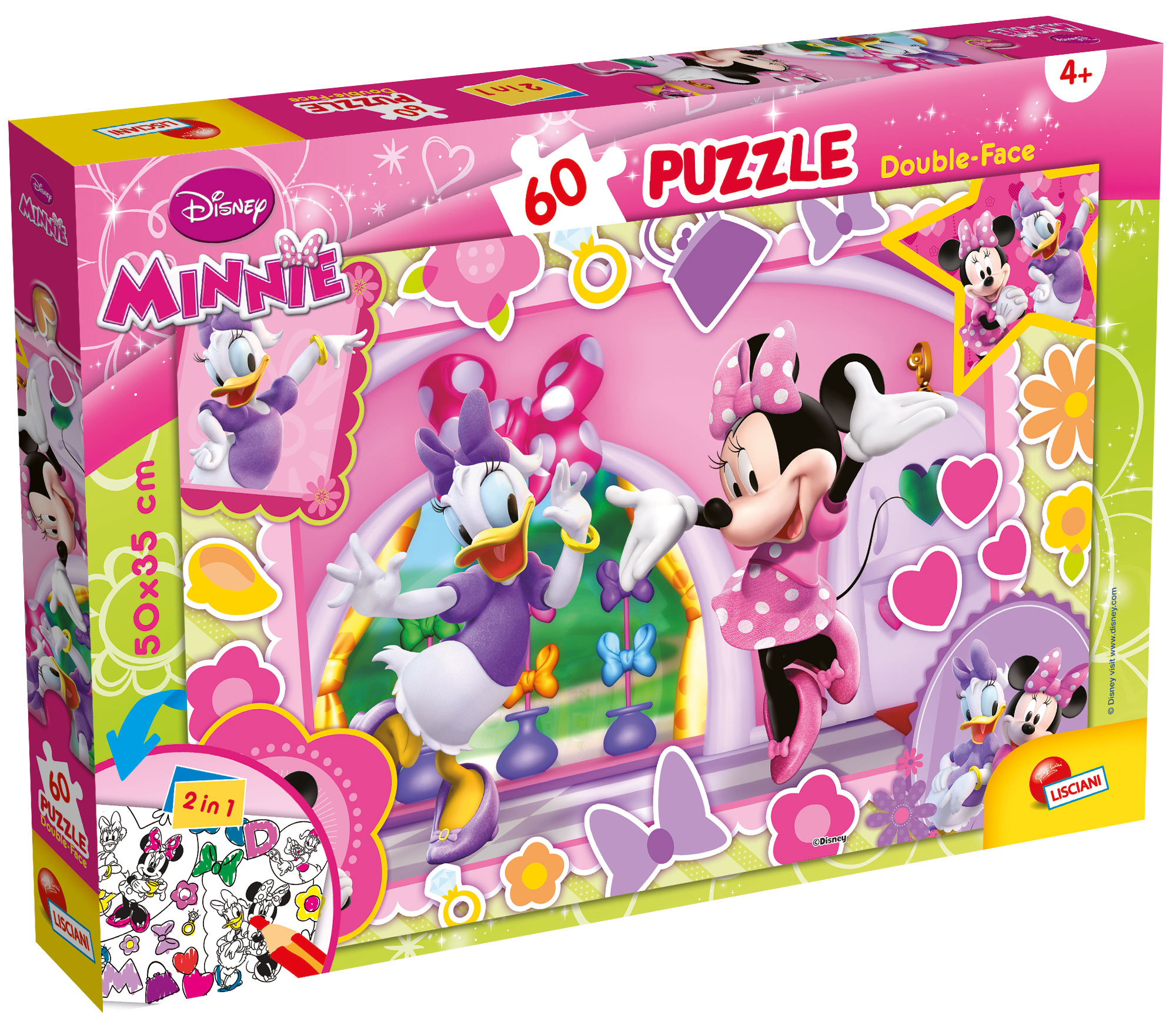 lisciani-disney-puzzle-double-face-plus-60-minnie image 1