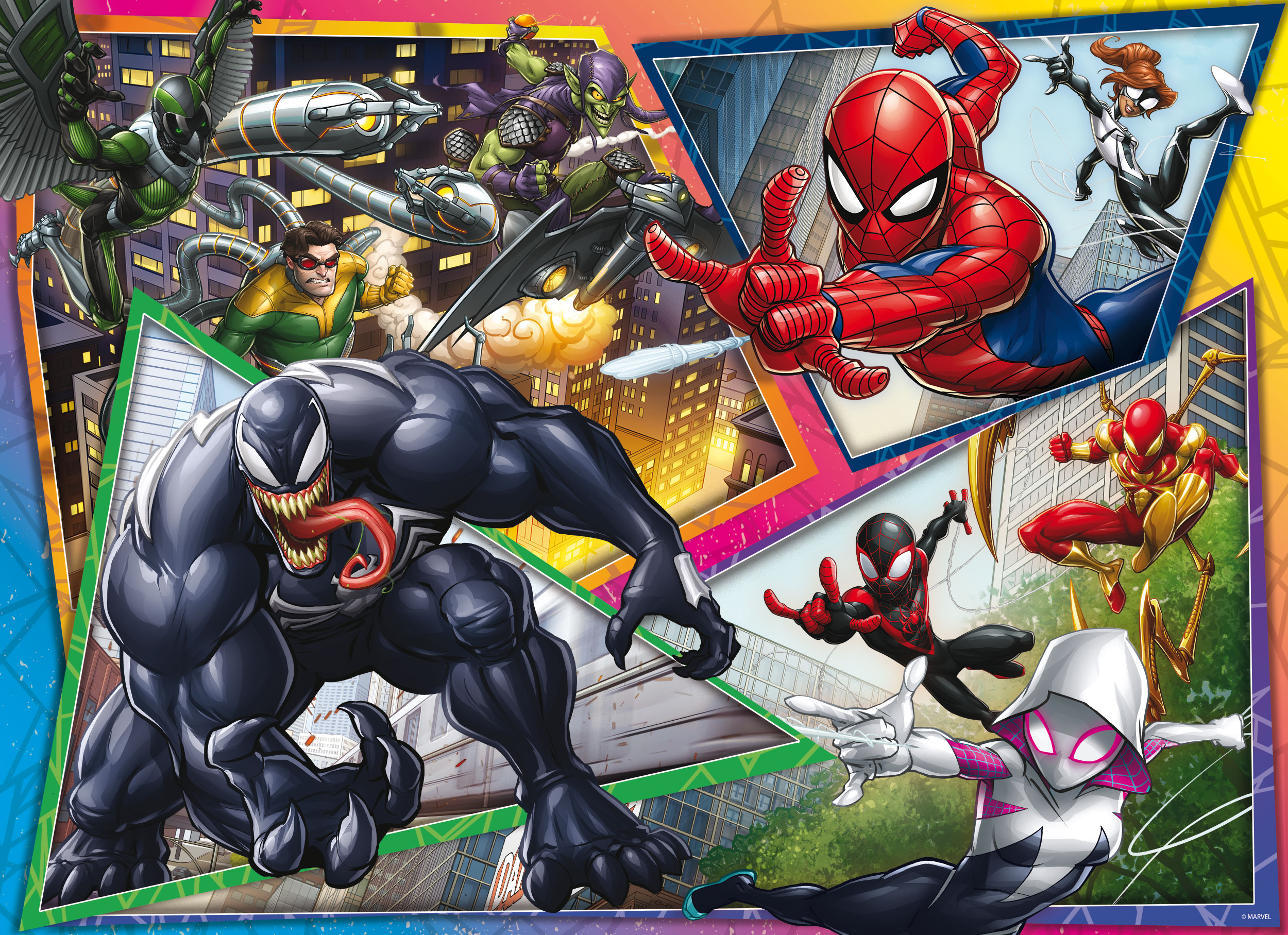 lisciani-marvel-puzzle-df-maxi-floor-150-spider-man-puzzle-g-ant-sol-colorier image 2