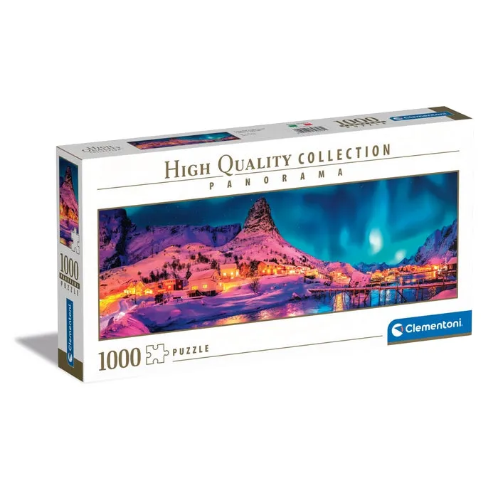 clementoni-colorful-night-over-lofoten-islands-puzzle-1000-pi-ces-panoramique image 1