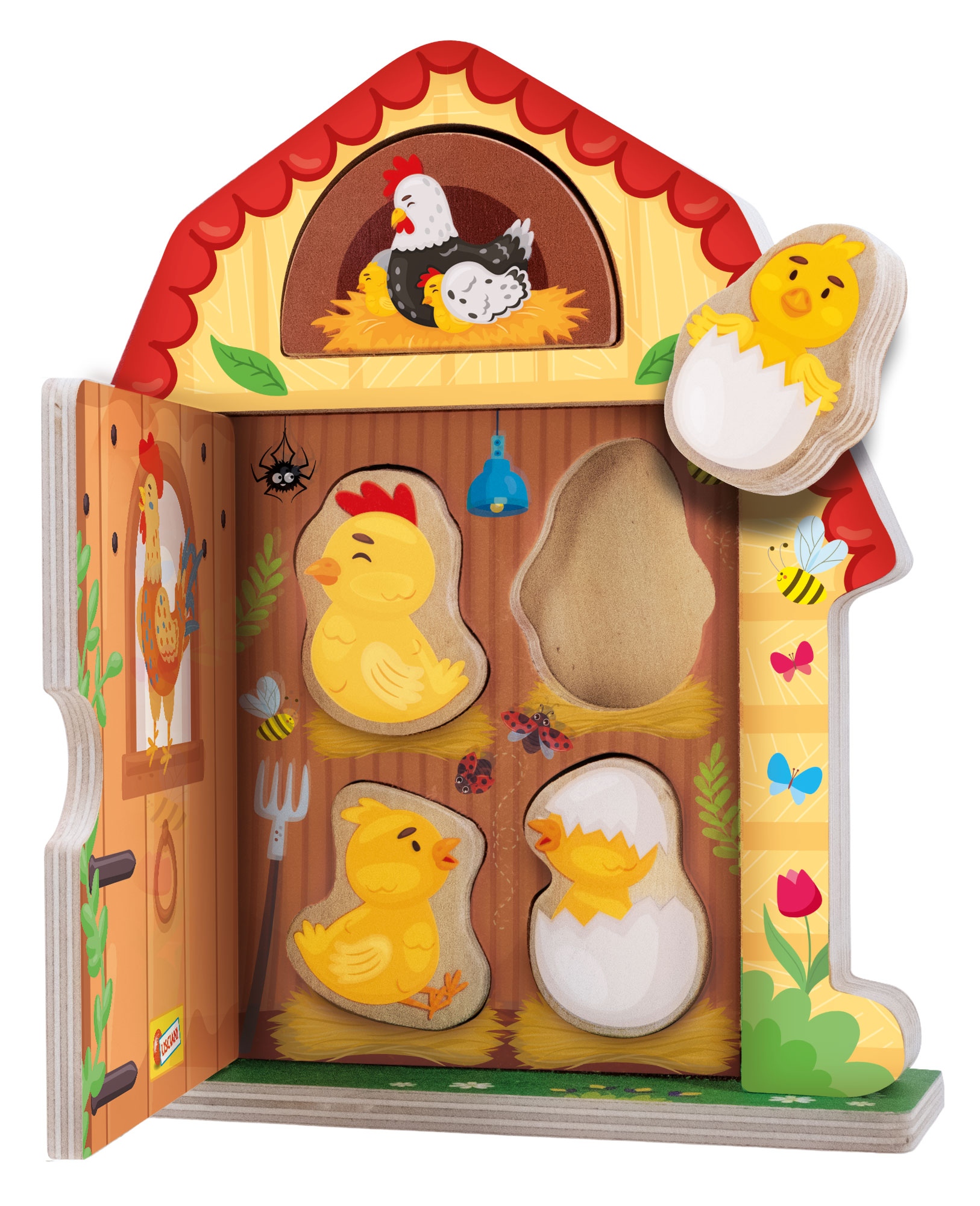 lisciani-montessori-en-bois-country-family-poulailler image 2