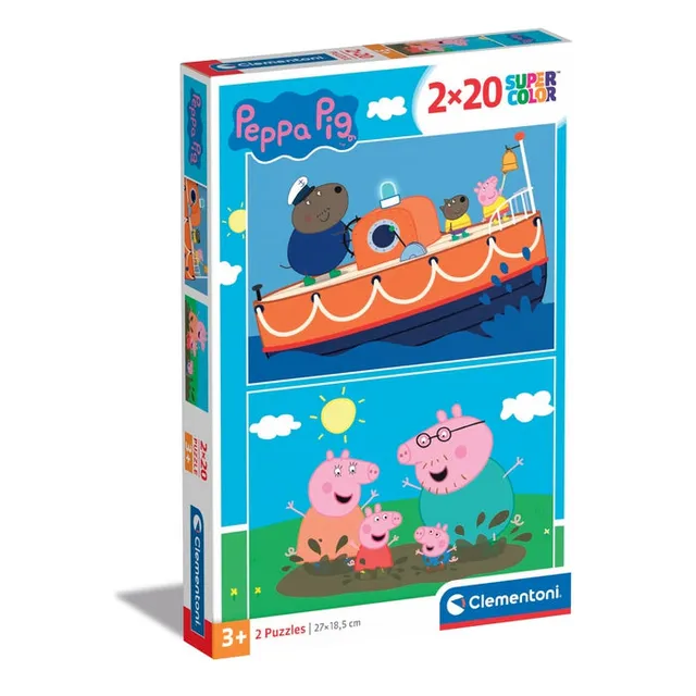 clementoni-peppa-pig-coffret-2-puzzles-20-pi-ces image 1