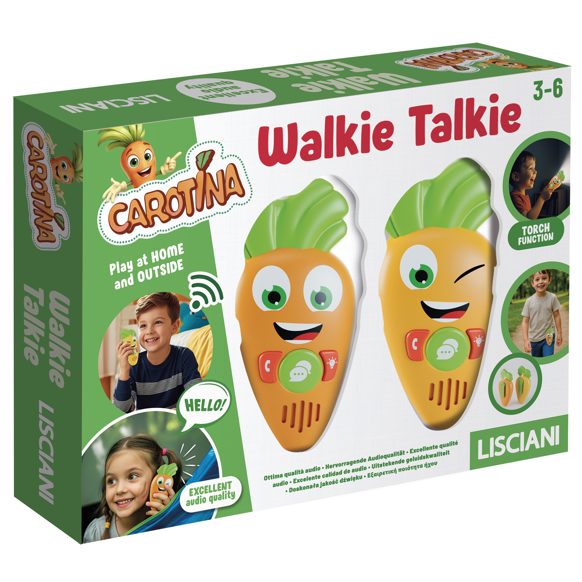 lisciani-carotina-walkie-talkie-2-radios-120-m-torche image 2