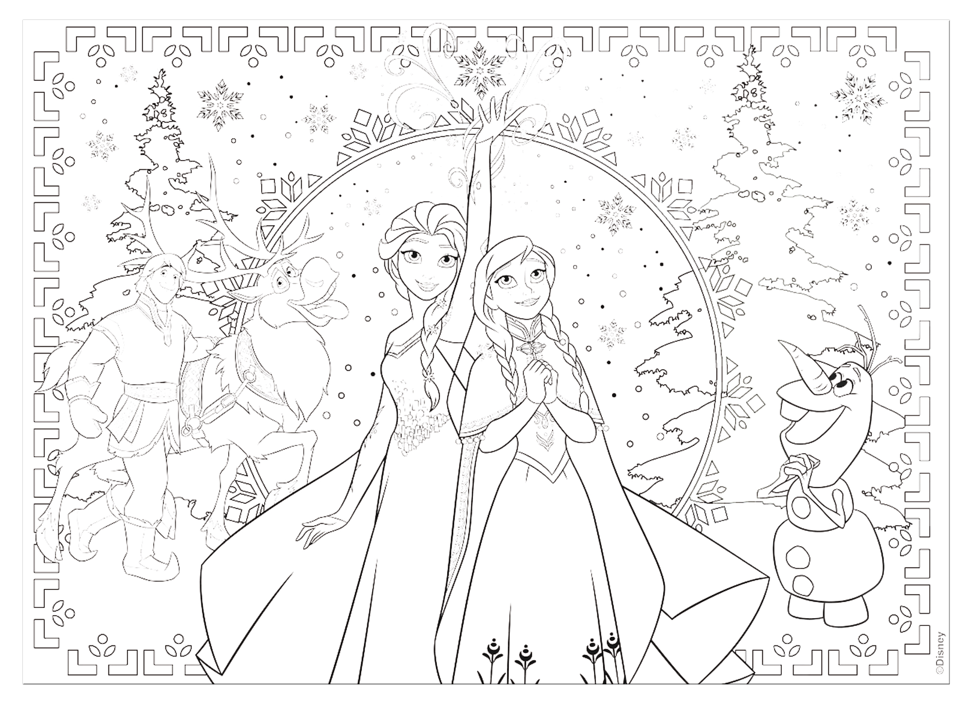 lisciani-disney-puzzle-double-face-plus-250-frozen-puzzle-250-pi-ces-colorier image 3