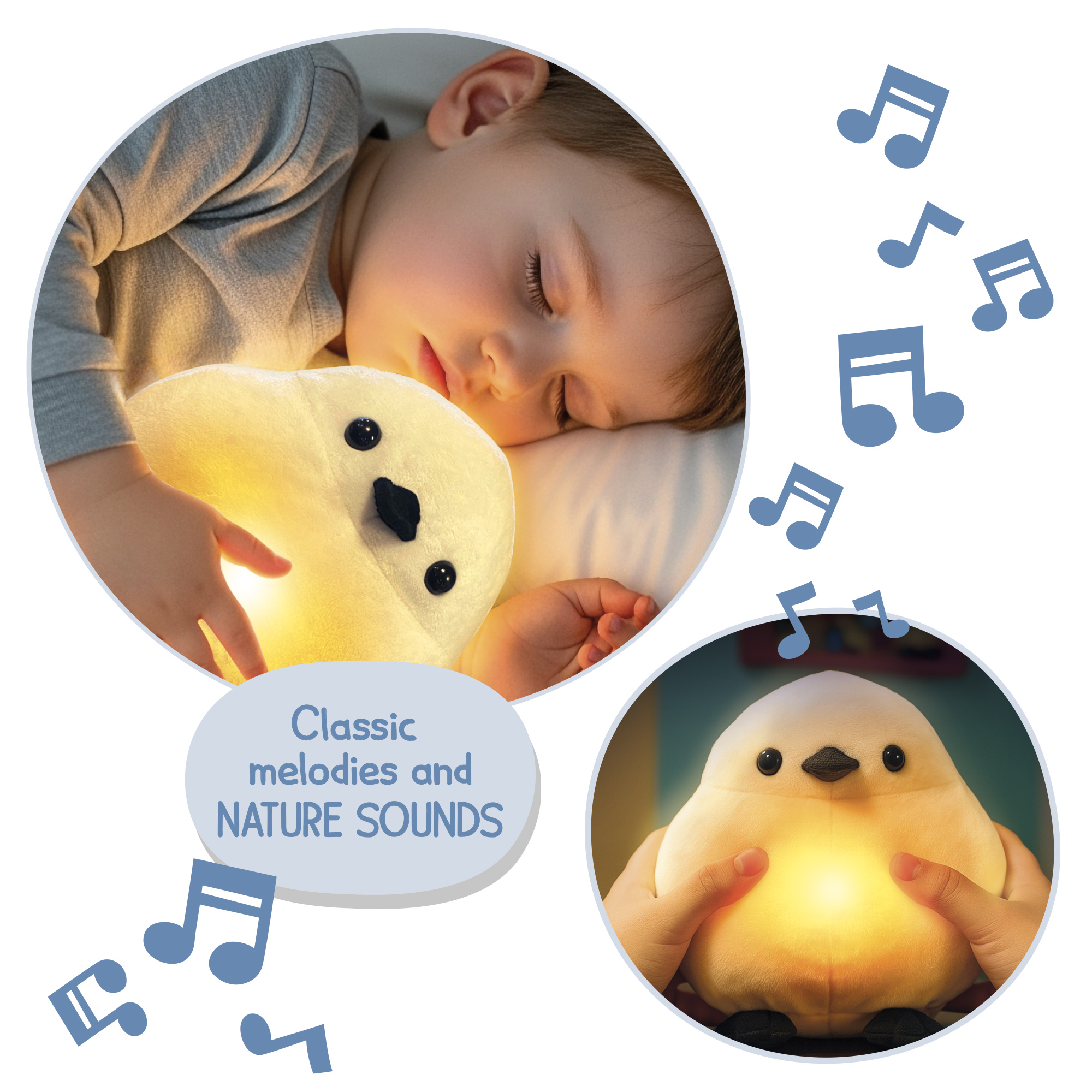 lisciani-montessori-asmr-snow-fairy-veilleuse-peluche-led image 3