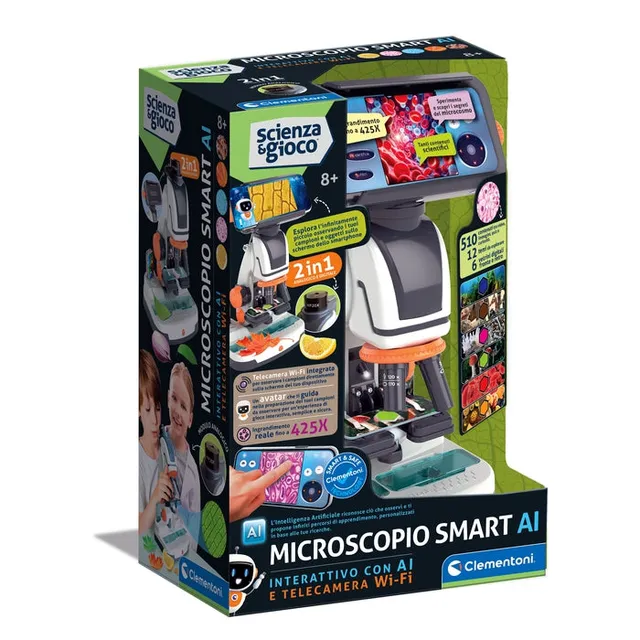 clementoni-science-play-lab-microscope-smart-ai-2-en-1-digital-analogique image 1