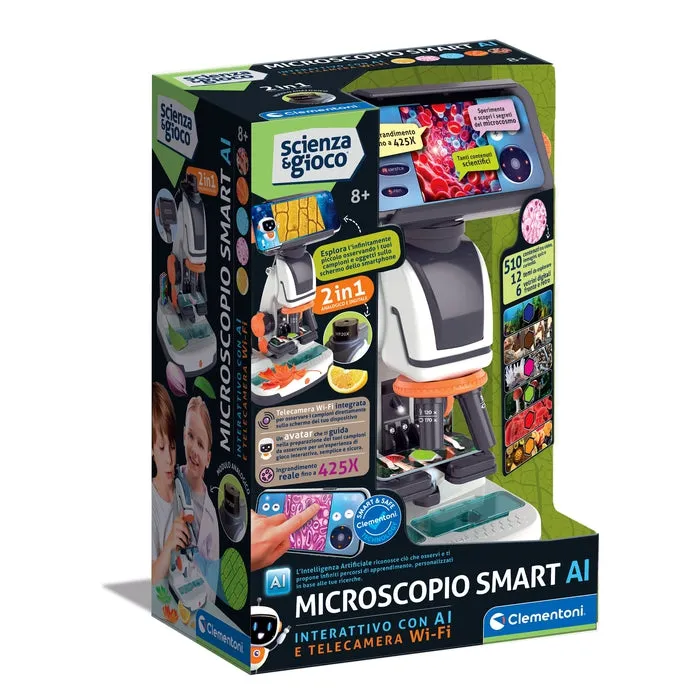clementoni-science-play-lab-microscope-smart-ai-2-en-1-digital-analogique image 1