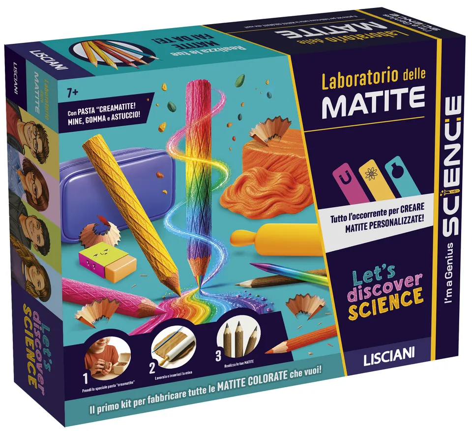 lisciani-i-m-a-genius-laboratorio-delle-matite-kit-cr-atif-crayons-modeler image 1