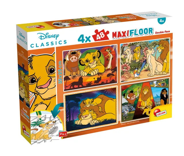lisciani-disney-puzzle-maxifloor-4-x-48-le-roi-lion image 1