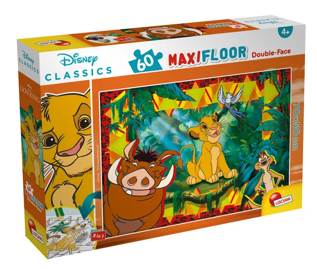 lisciani-disney-puzzle-double-face-maxi-floor-60-le-roi-lion image 1