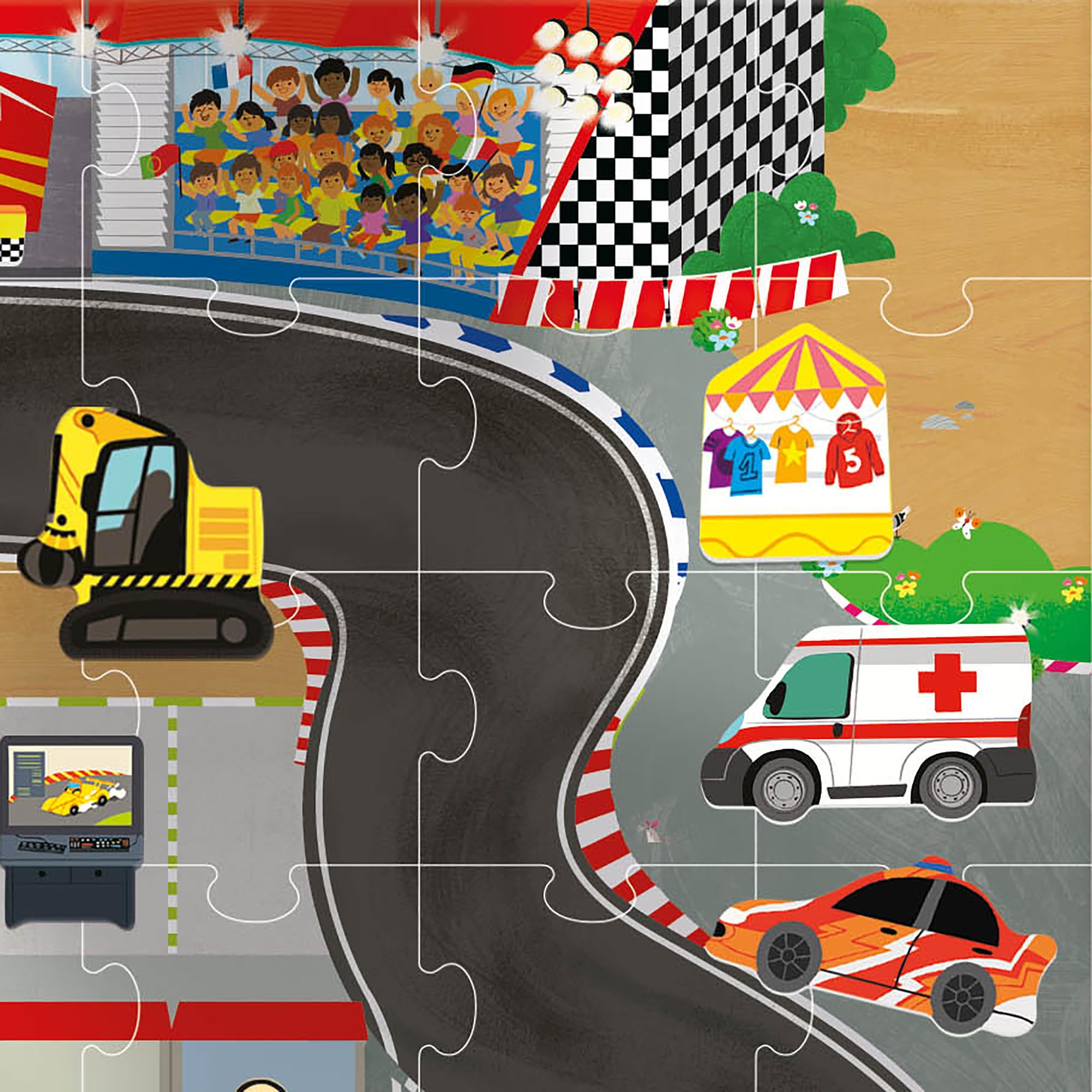 headu-giant-playset-puzzle-the-gran-prix-puzzle-circuit-42-pi-ces-86-figures image 5