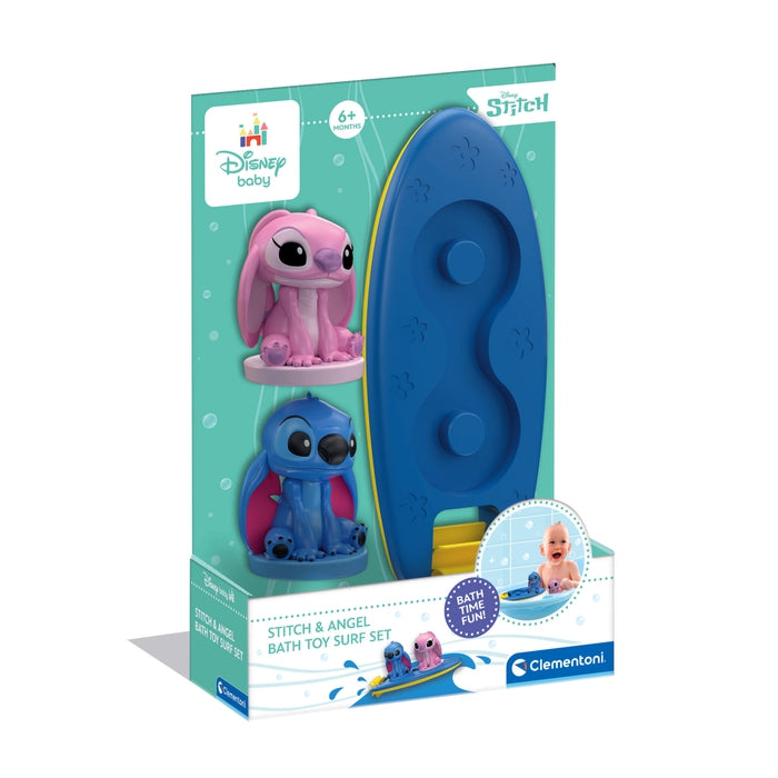 clementoni-disney-baby-stitch-angel-bath-toy-surf-set image 2