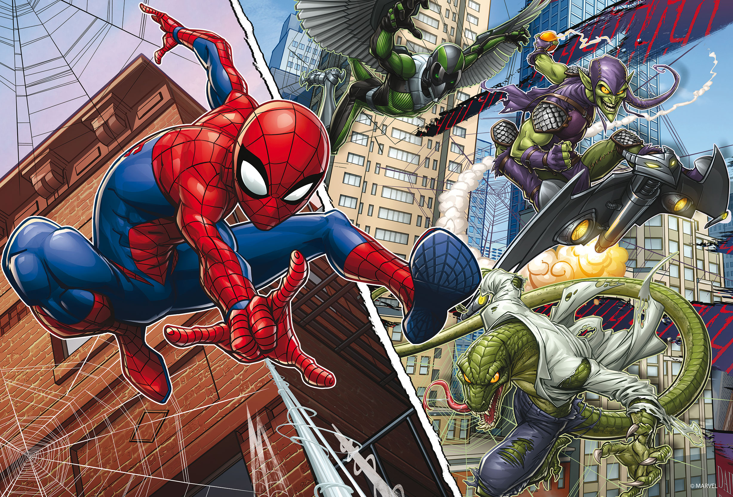 lisciani-marvel-puzzle-df-plus-108-spider-man-colorier image 2