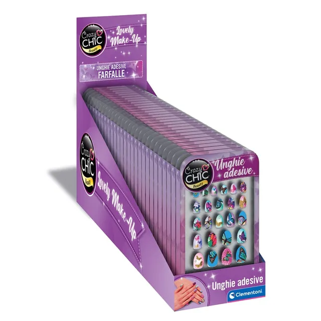 clementoni-crazy-chic-faux-ongles-adh-sifs-papillons image 1