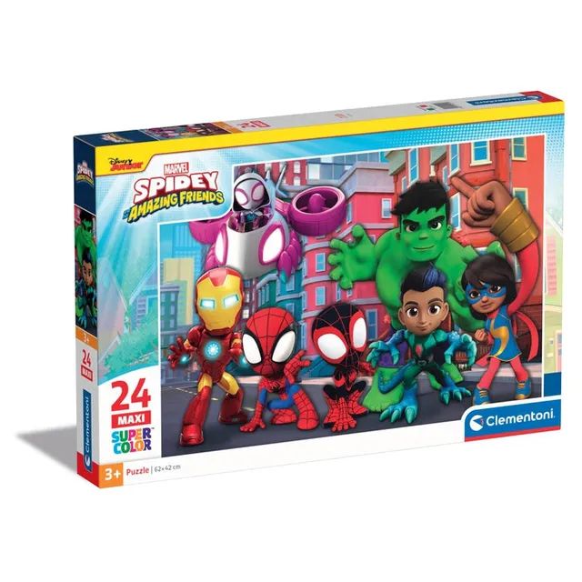 clementoni-spidey-and-his-amazing-friends-puzzle-24-pi-ces-maxi image 1