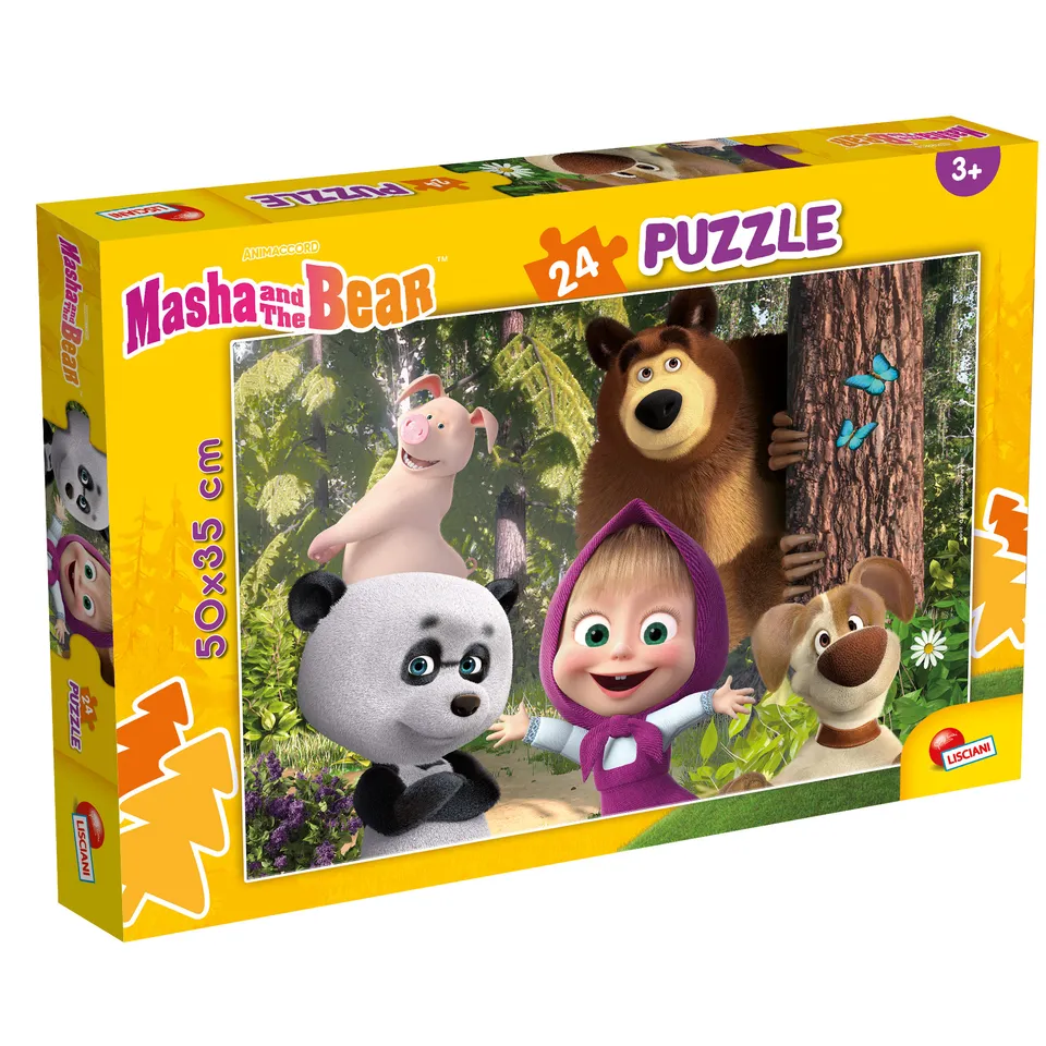 lisciani-masha-puzzle-plus-24-diventiamo-amici-masha-et-michka image 1