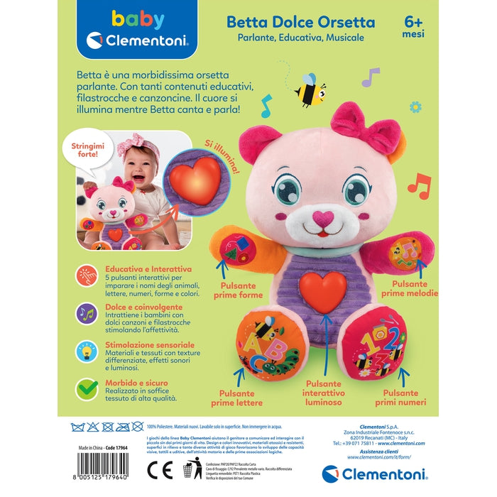 clementoni-baby-betta-dolce-orsetta-peluche-parlante-interactive image 6