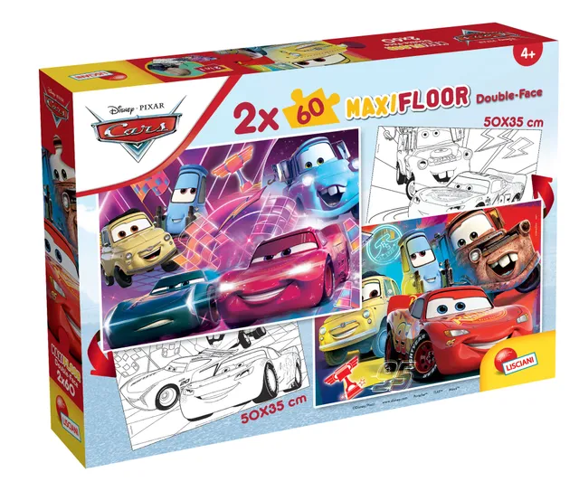 lisciani-disney-puzzle-double-face-maxi-floor-2x60-cars image 1