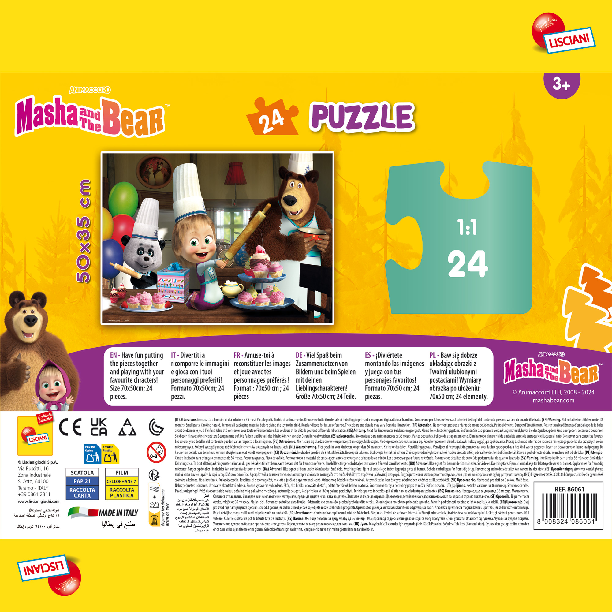lisciani-masha-et-michka-puzzle-plus-24-tous-ensemble image 3
