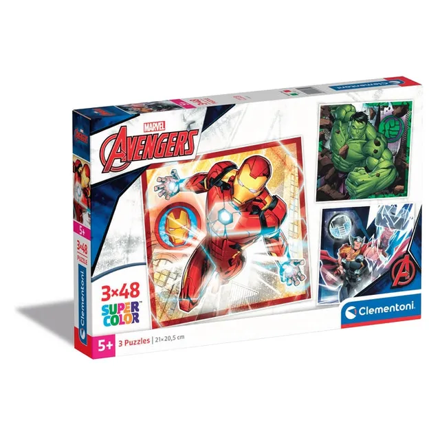 clementoni-the-avengers-coffret-3-puzzles-48-pi-ces-marvel image 1
