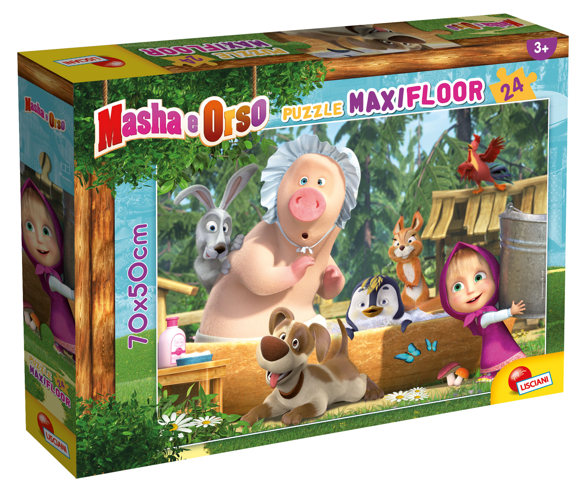 lisciani-masha-et-michka-puzzle-maxi-floor-24-una-buona-giornata image 1