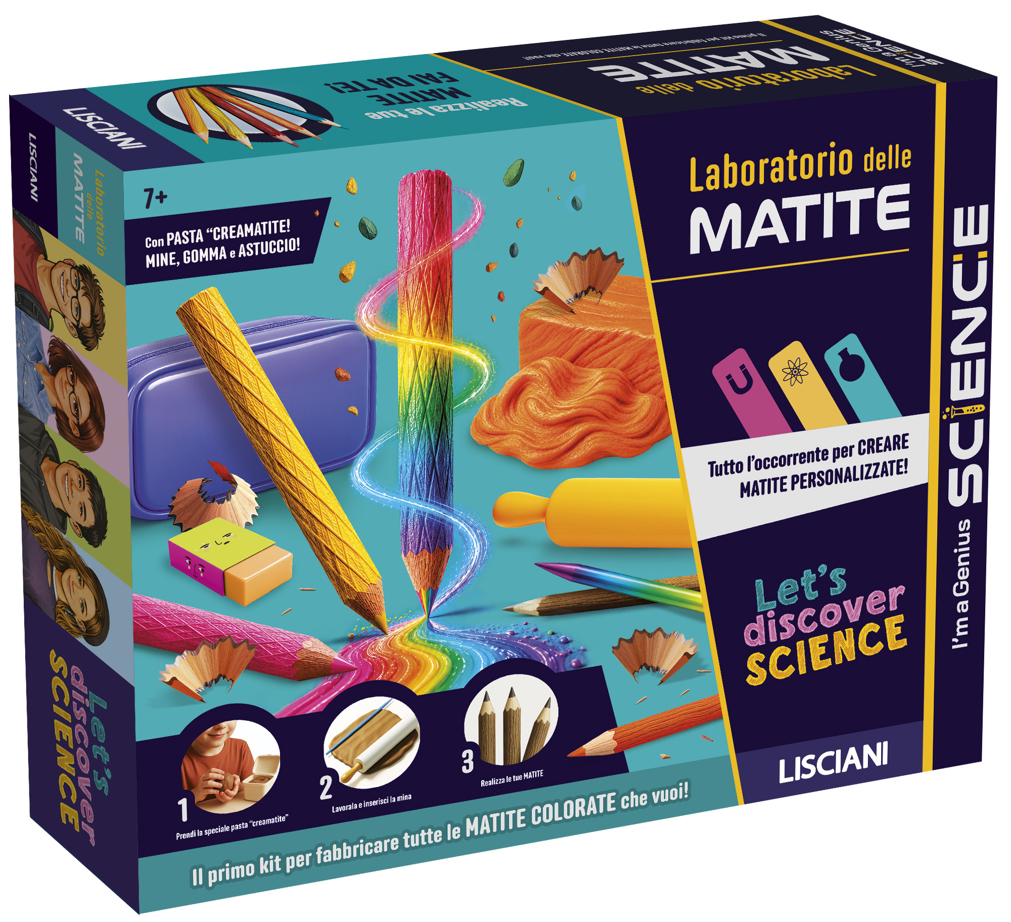 lisciani-i-m-a-genius-laboratorio-delle-matite-kit-cr-atif-crayons-modeler image 1