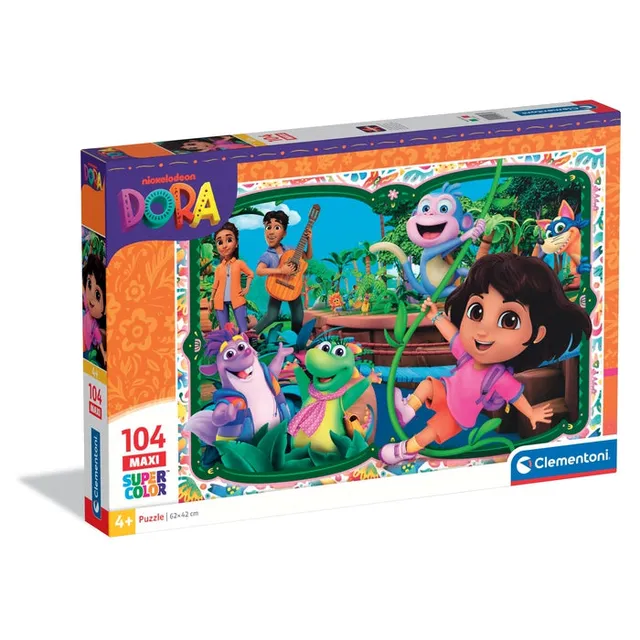 clementoni-puzzle-dora-l-exploratrice-104-pi-ces-maxi-62-x-42-cm image 1