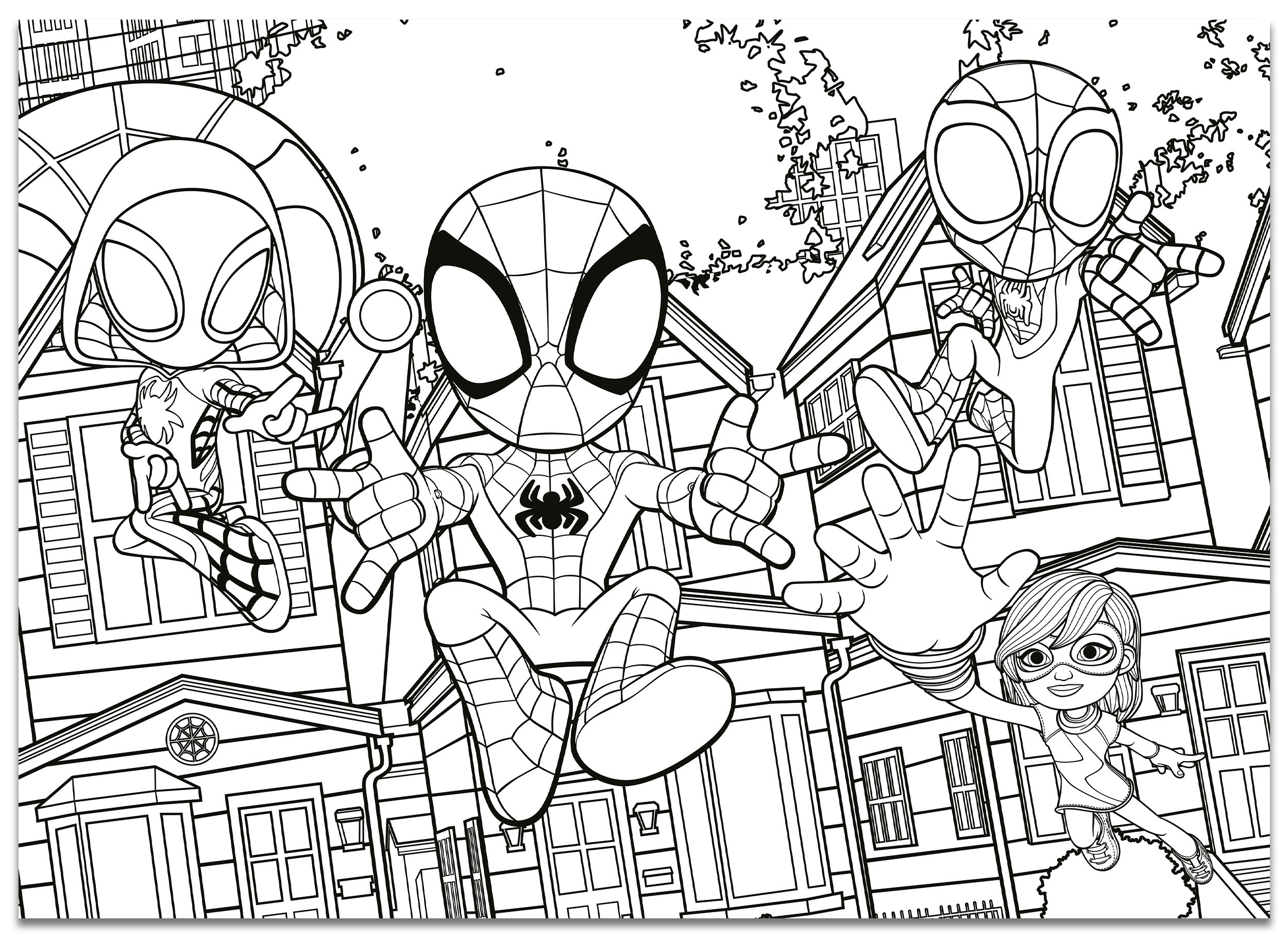 lisciani-marvel-spidey-maxi-puzzle-4x48-coloriage image 3