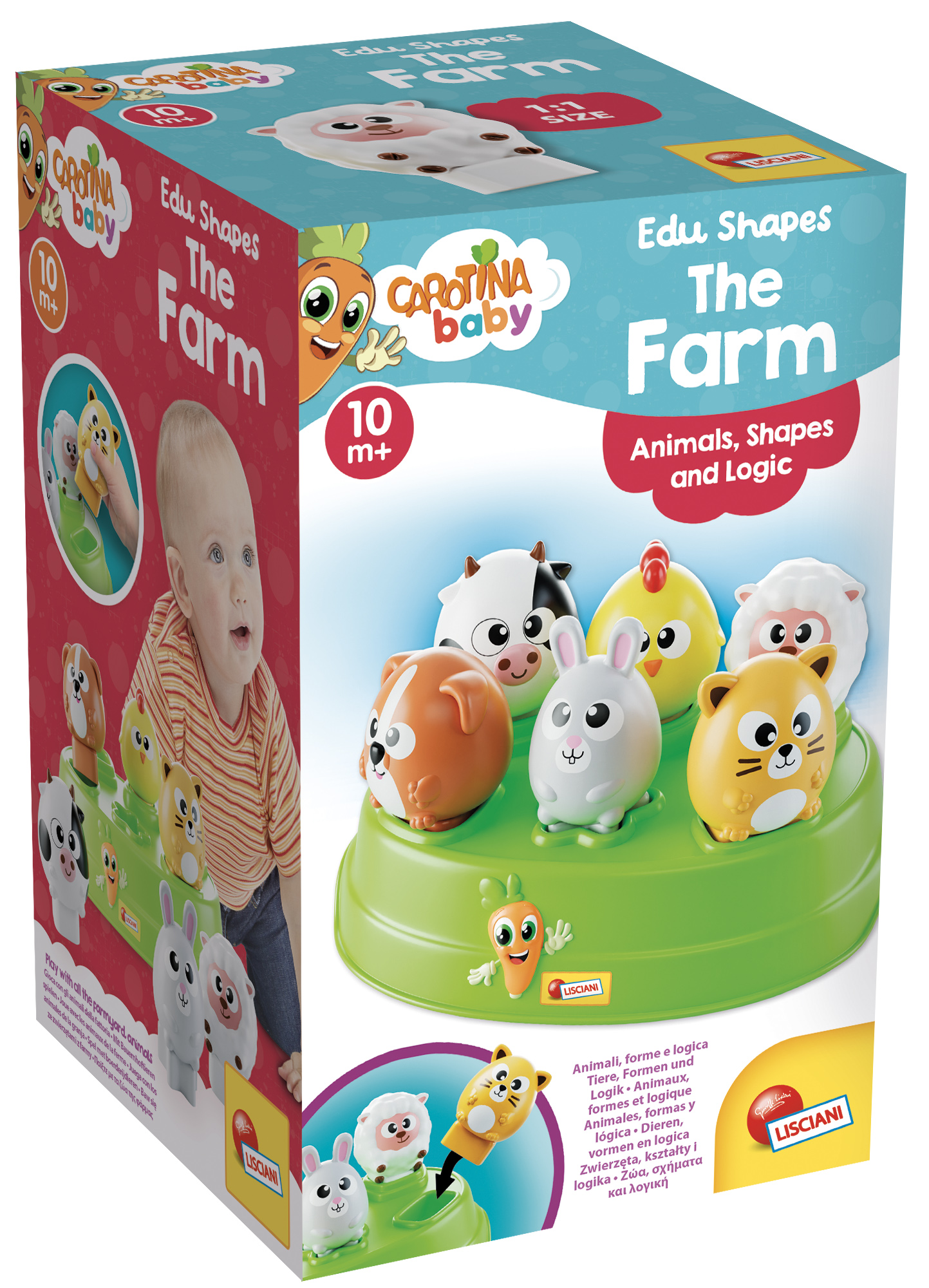lisciani-carotina-happy-logic-the-farm-jeu-d-encastrements-formes-et-couleurs image 2