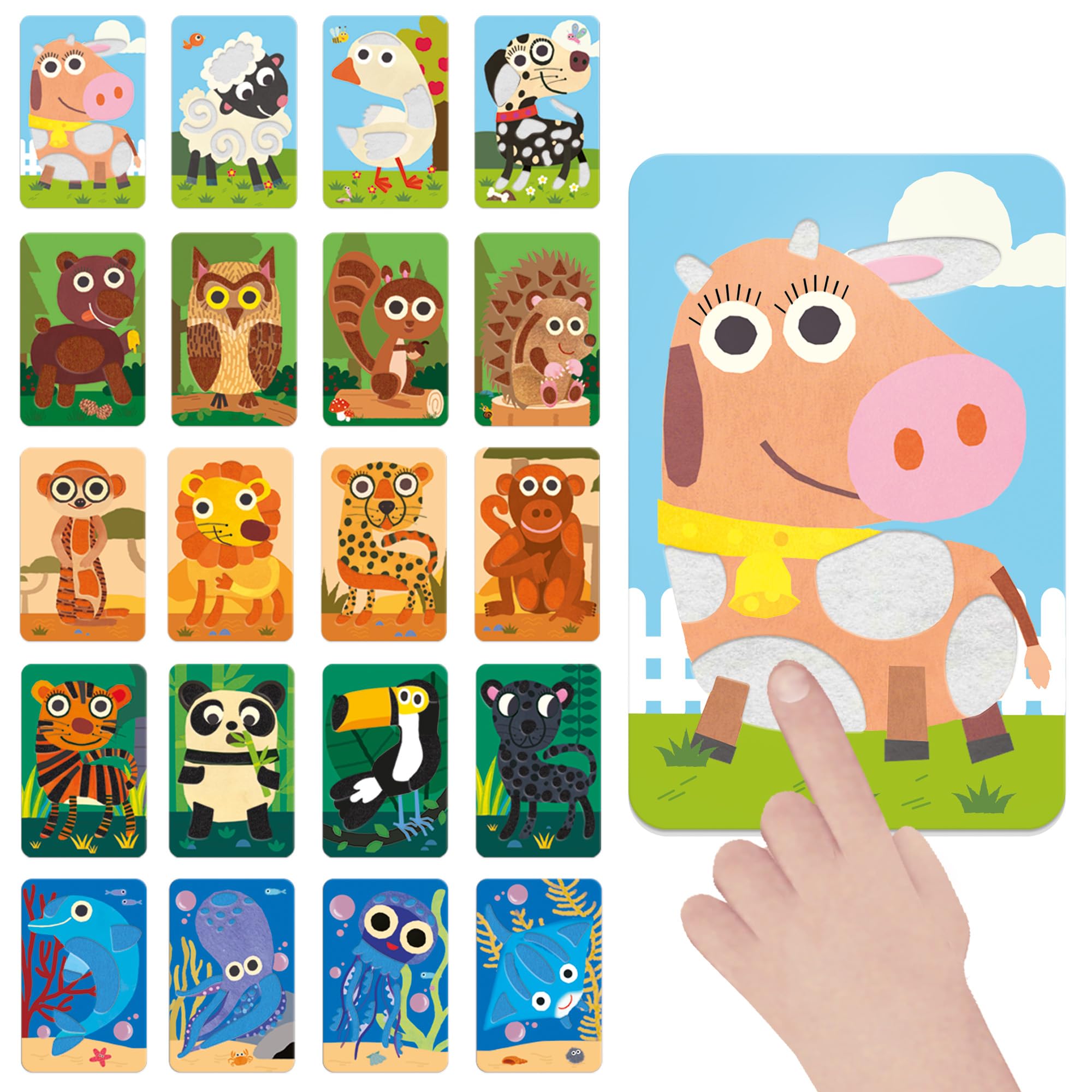 headu-flashcards-baby-soft-cartes-sensorielles-animaux image 2
