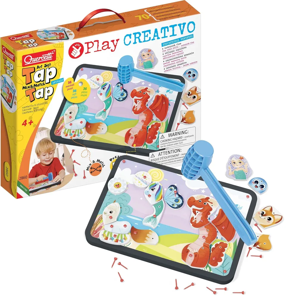 quercetti-2860-tap-tap-animaux-jeu-cr-atif-marteau-et-clous image 1