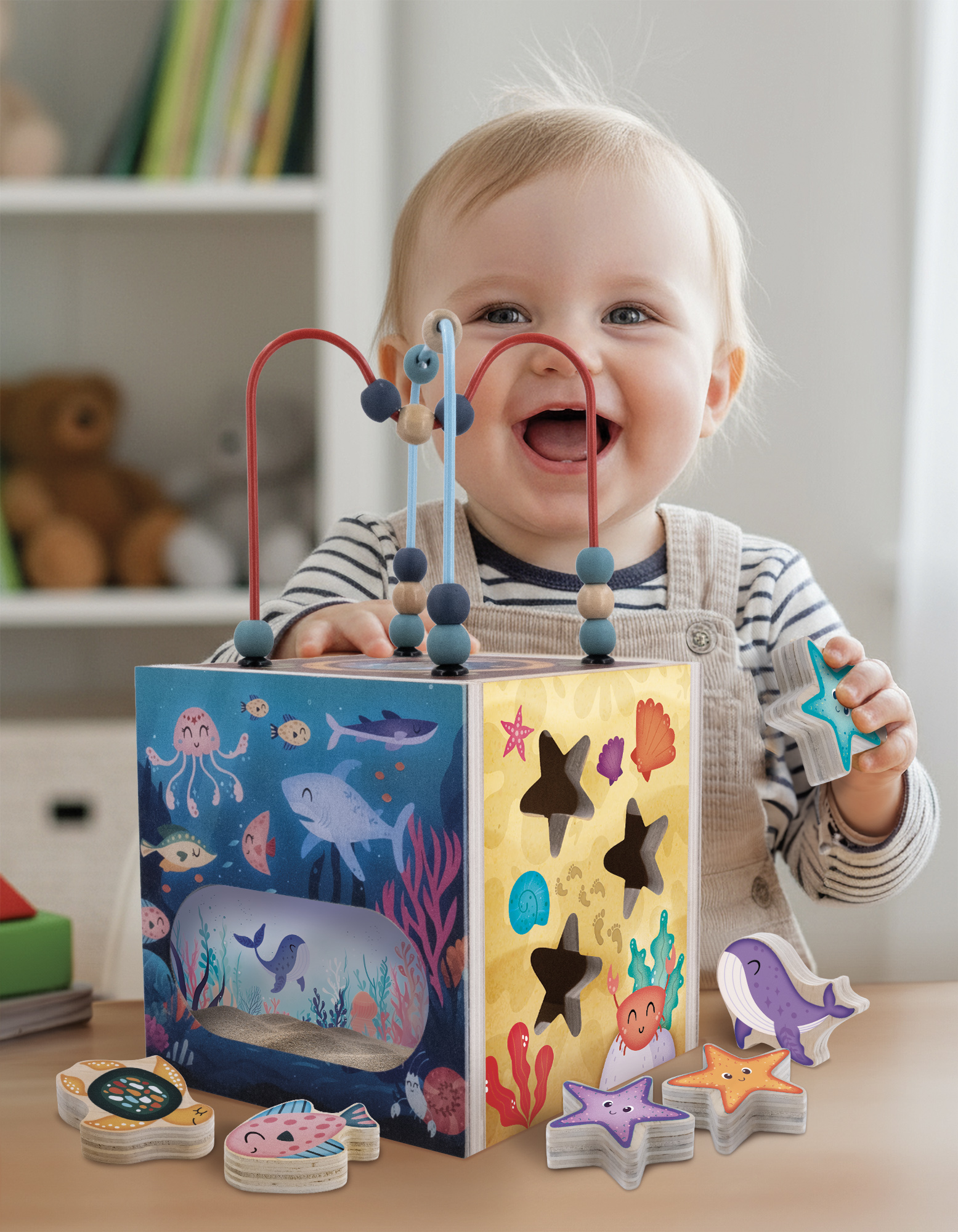 lisciani-montessori-legno-sensory-cube-the-ocean-cube-multi-activit-s image 4