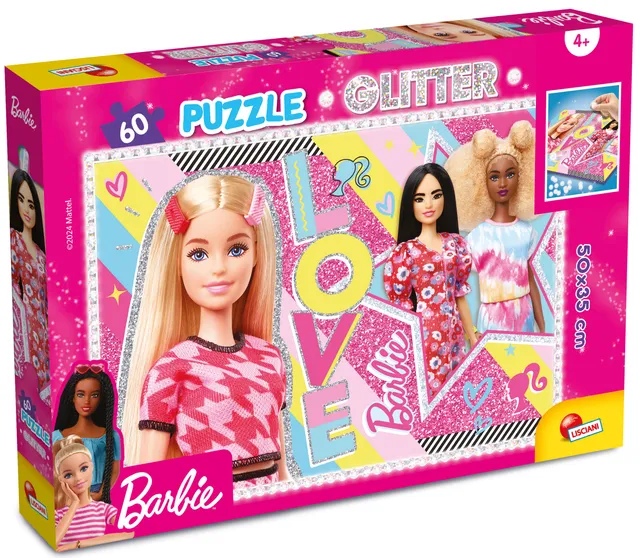 lisciani-barbie-glitter-puzzle-60-selfie-puzzle-scintillant image 1