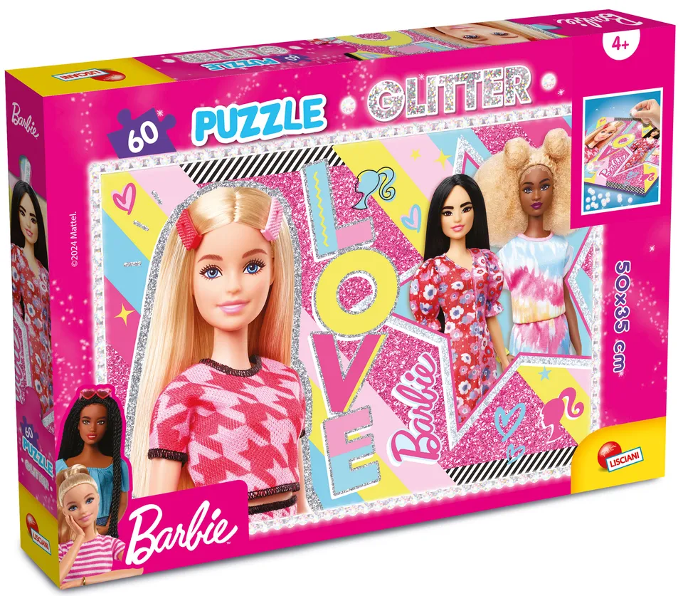 lisciani-barbie-glitter-puzzle-60-selfie-puzzle-scintillant image 1