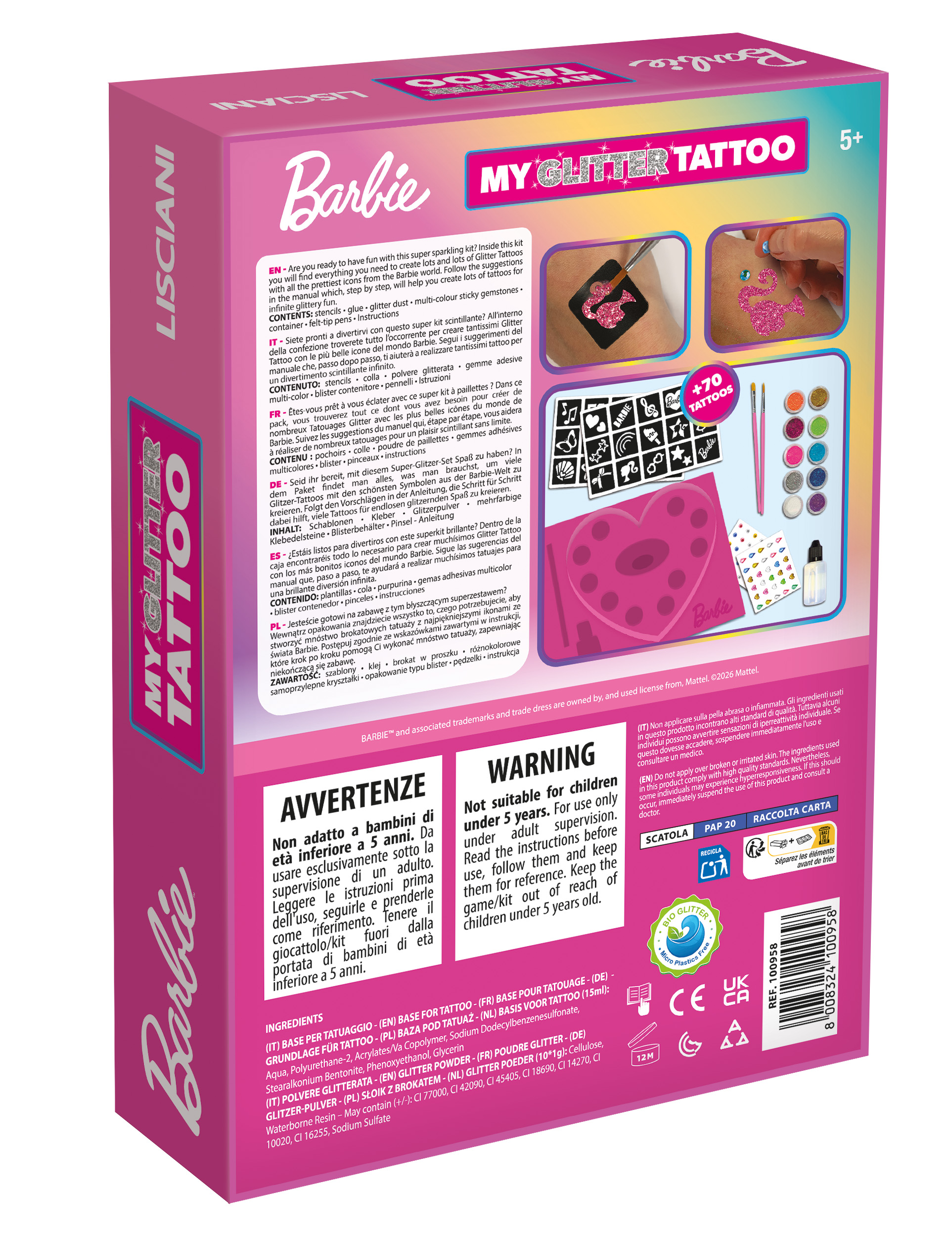 lisciani-barbie-my-glitter-tattoo-kit-tattoos-paillettes image 6